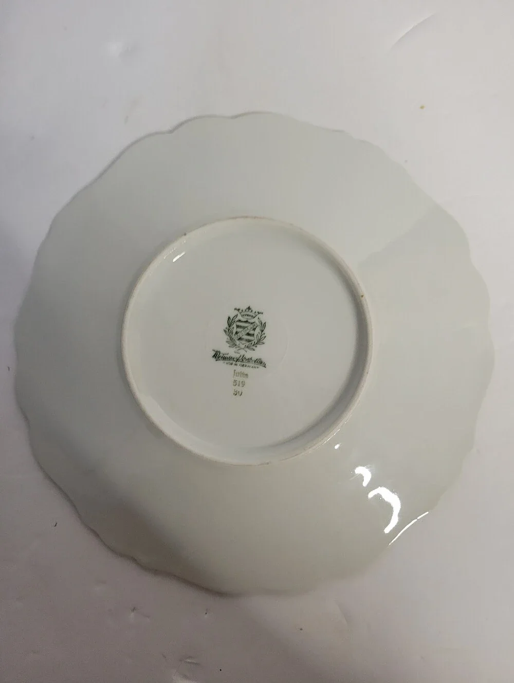 Vintage Weimar Porzellan Jutta 519 Germany Burgandy Gold Floral Plate